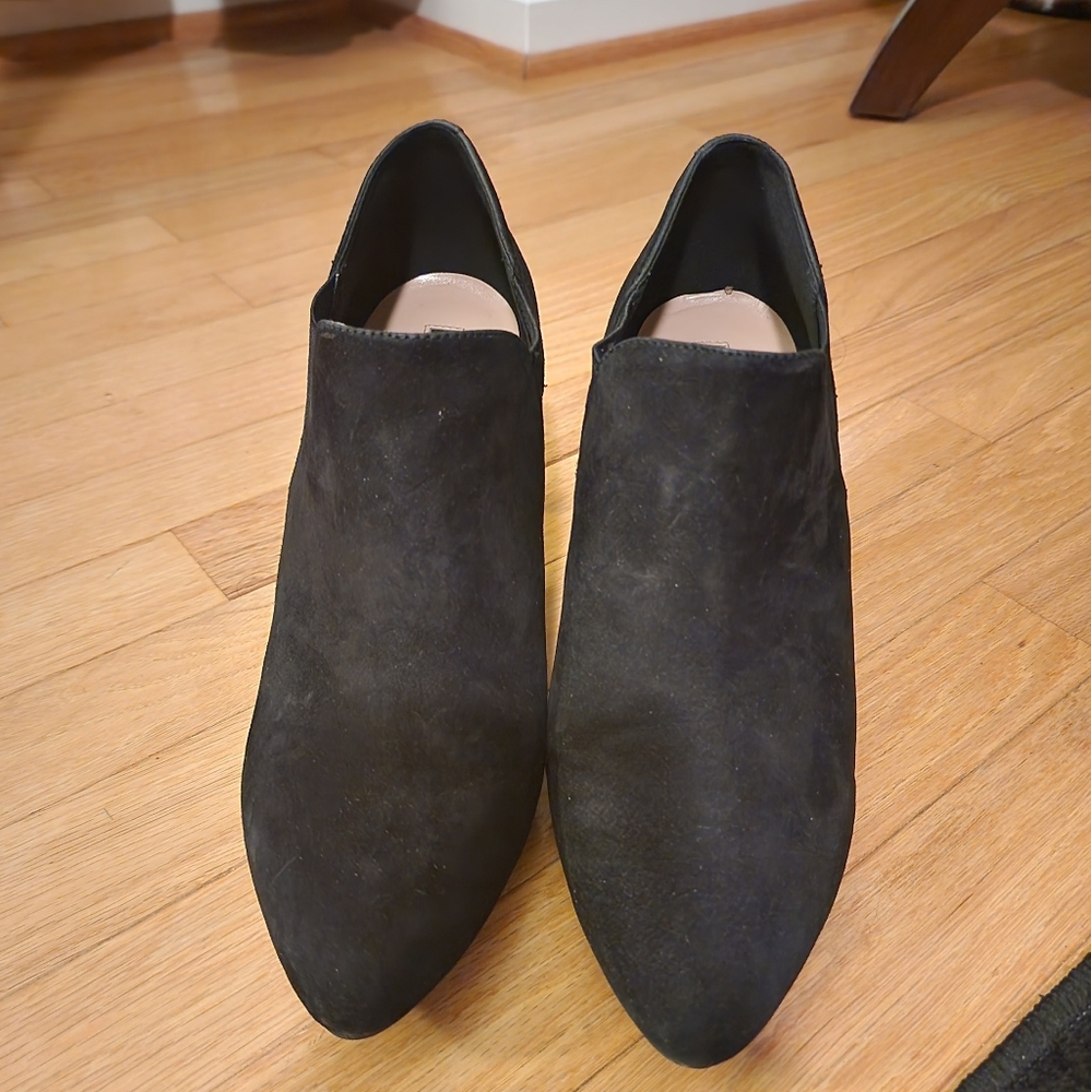 Audrey Brooke black booties, size 11